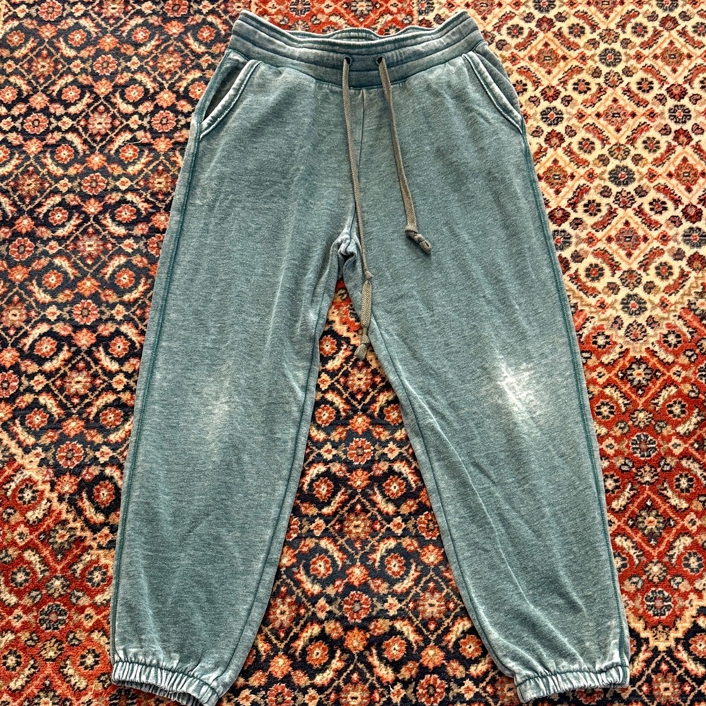 Anthropologie Green Distressed Saturday Sunday size Small Joggers